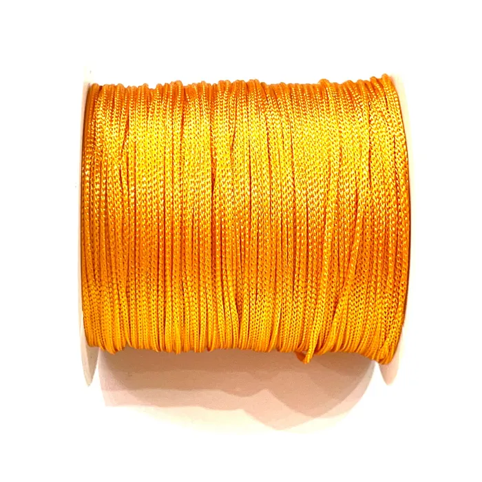 1MM Parachute Cord Orange Color Braided Knotting Cord Shamballa Beading String 100 Yards Reel Peppy Beads Necklaces