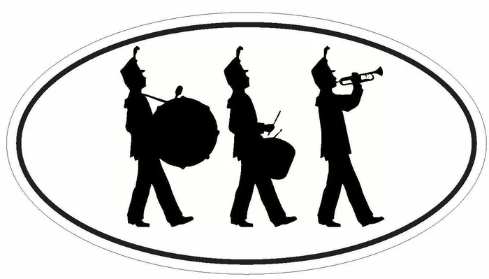 Rings Winter Park Products STD3003 Marching Band Oval Bumper Sticker