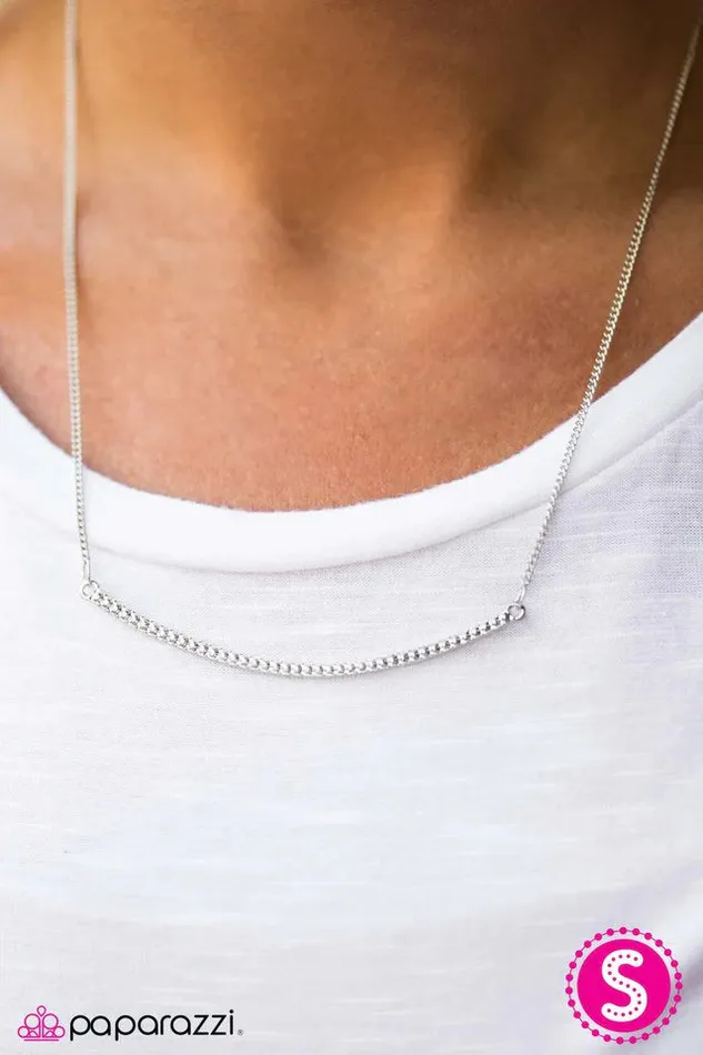 Necklaces Paparazzi Jewelry Paparazzi Necklace BAR Out Silver