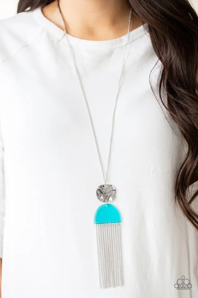 Necklaces Paparazzi Jewelry Paparazzi Necklace Color Me Neon Blue