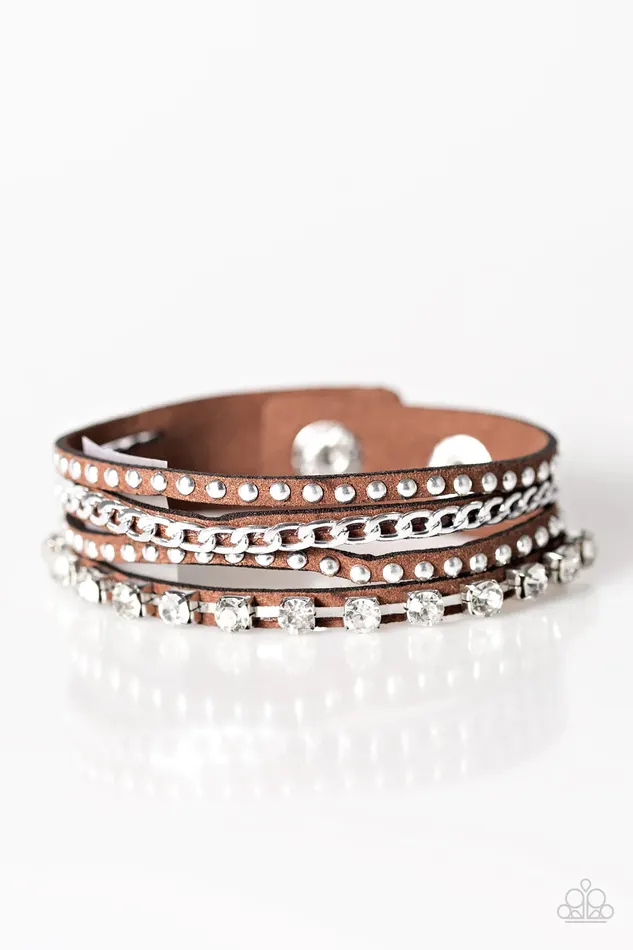 Paparazzi Jewelry Bracelets Paparazzi Bracelet You Talkin To Me Brown