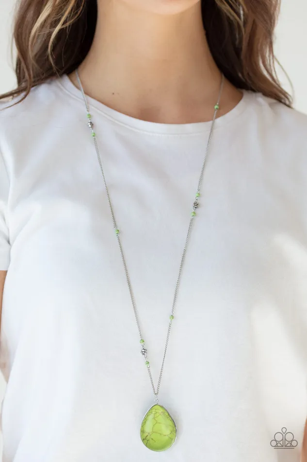 Paparazzi Jewelry Necklaces Paparazzi Necklace Desert Meadow Green