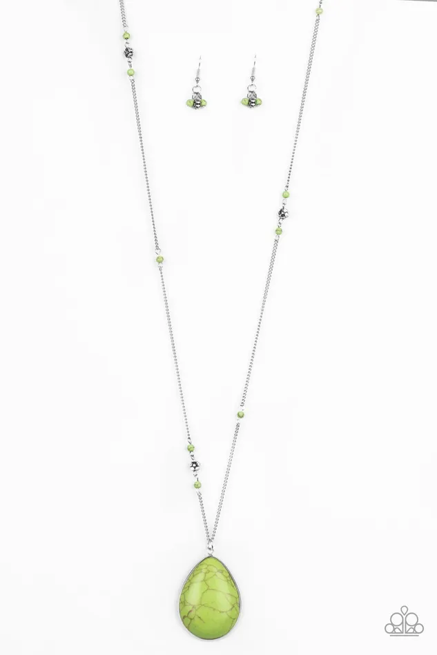 Paparazzi Jewelry Necklaces Paparazzi Necklace Desert Meadow Green