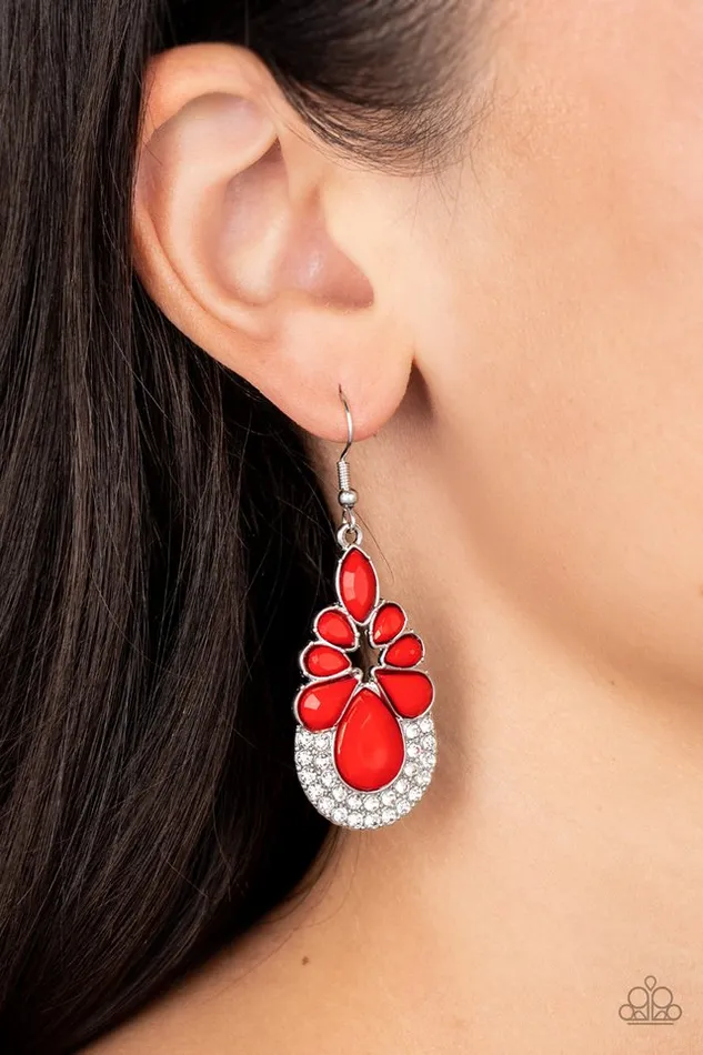 Paparazzi Jewelry Paparazzi Earring Beachfront Formal Red Earrings