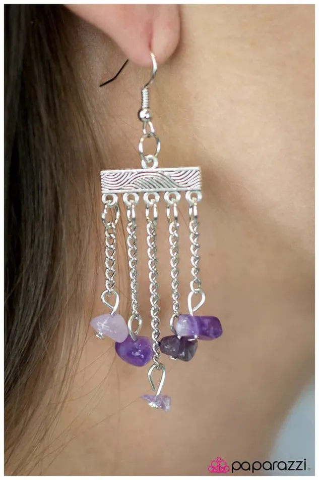 Paparazzi Jewelry Paparazzi Earring NaturalBorn Bombshell Purple Earrings