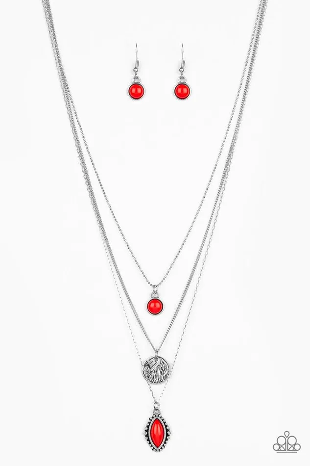 Paparazzi Jewelry Paparazzi Necklace Tide Drifter Red Necklaces Paparazzi Jewelry Paparazzi Necklace Tide Drifter Red Necklaces