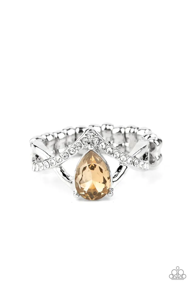 Paparazzi Ring Remarkable Refinement Brown Paparazzi Jewelry Rings