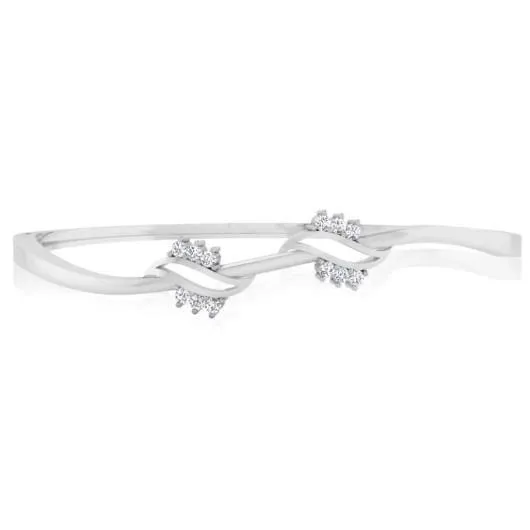 GB Earrings 4 Carats Round Real Natural Earth Mined Diamond Bangle 14K White Gold New GB Earrings 4 Carats Round Real Natural Earth Mined Diamond Bangle 14K White Gold New