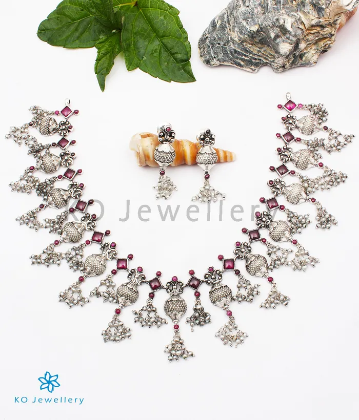 Necklaces Silversmith The Ukta Silver Necklace RedOxidised