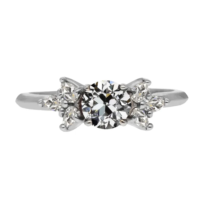 Rings HarryChadEntcom White Gold Old European Mined Diamond Anniversary Ring 250 Carats Rings HarryChadEntcom White Gold Old European Mined Diamond Anniversary Ring 250 Carats