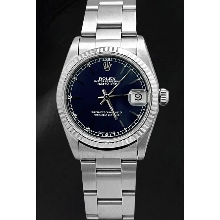 Rolex 31mm Datejust Stainless Steel Blue Stick Dial Watch HarryChadEntcom Watches Rolex 31mm Datejust Stainless Steel Blue Stick Dial Watch HarryChadEntcom Watches