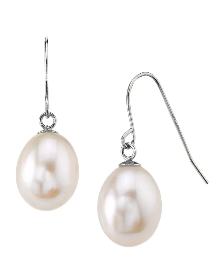 Earrings 14K Gold DropShape Freshwater Pearl Iris Earrings SPT