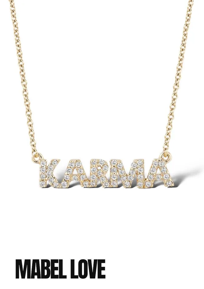 Mabel Love Boutique Necklaces Zirconia Letters Necklace