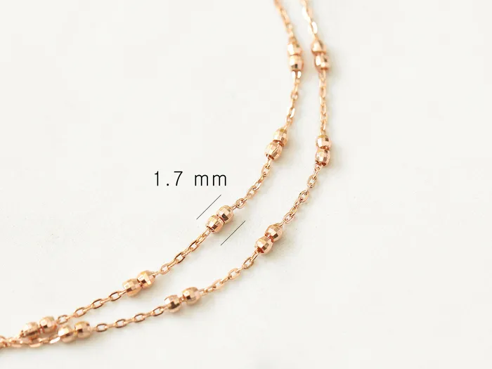 MinimalBijoux PreStyled Sets 14K 18K Gold Cutting Ball Chain Anklet