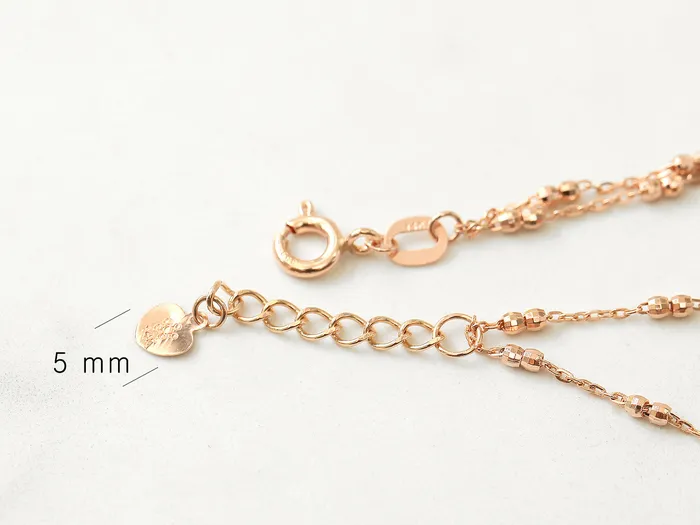 MinimalBijoux PreStyled Sets 14K 18K Gold Cutting Ball Chain Anklet