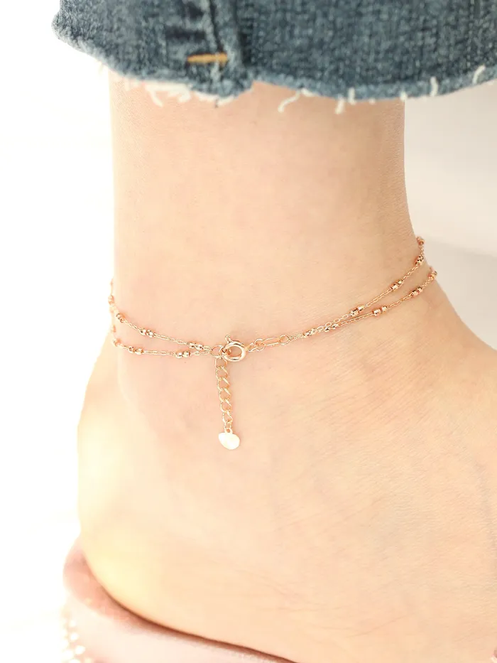 MinimalBijoux PreStyled Sets 14K 18K Gold Cutting Ball Chain Anklet