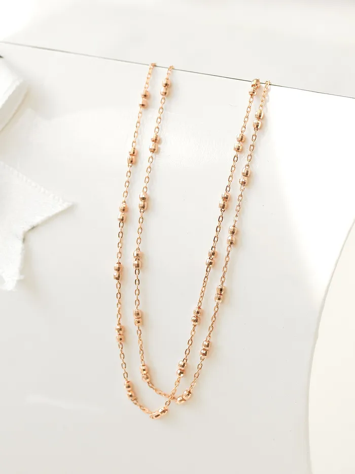 MinimalBijoux PreStyled Sets 14K 18K Gold Cutting Ball Chain Anklet
