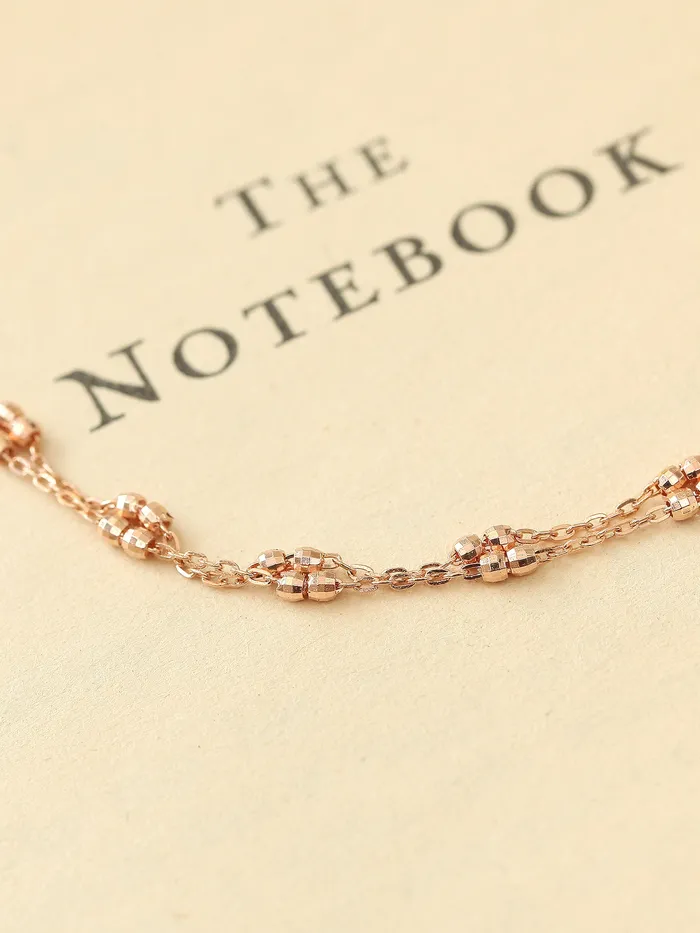 MinimalBijoux PreStyled Sets 14K 18K Gold Cutting Ball Chain Anklet