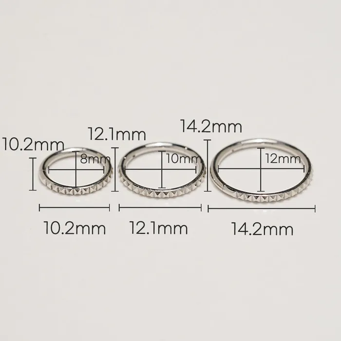 MinimalBijoux Simple Square Pattern Cartilage Ear Hoop Piercing 16G Earrings