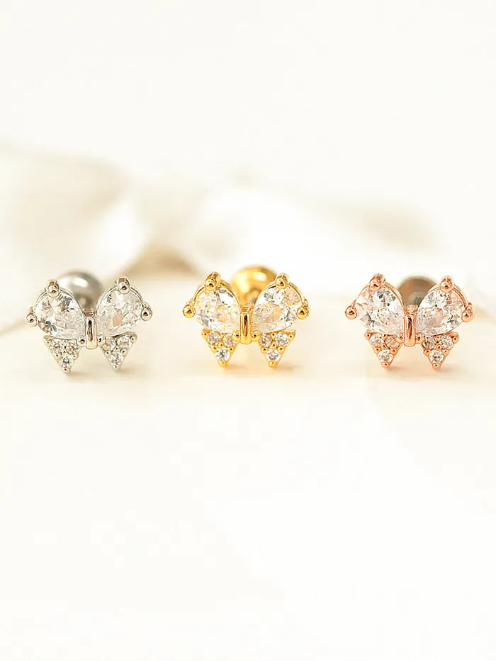 Ribbon cubic Cartilage earring MinimalBijoux Earrings