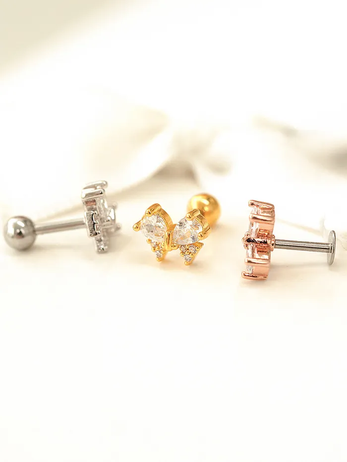 Ribbon cubic Cartilage earring MinimalBijoux Earrings