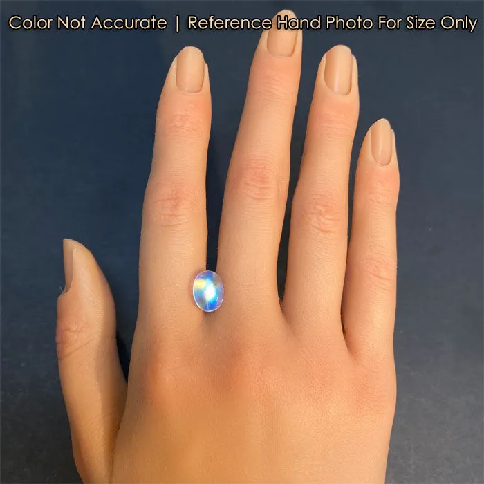 Rings vendorunknown Oval Cabochon Cut Rainbow Moonstone 357 Carats