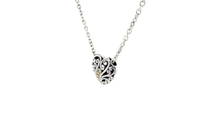 Samuel B Necklaces Balinese Swirl Heart Necklace