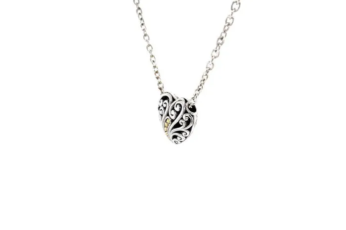 Samuel B Necklaces Balinese Swirl Heart Necklace