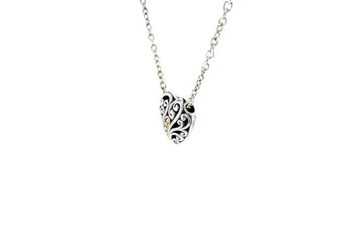 Samuel B Necklaces Balinese Swirl Heart Necklace