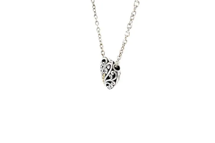 Samuel B Necklaces Balinese Swirl Heart Necklace