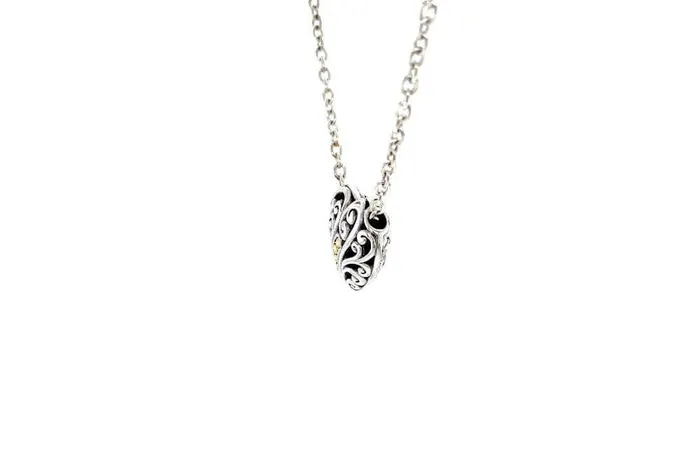 Samuel B Necklaces Balinese Swirl Heart Necklace