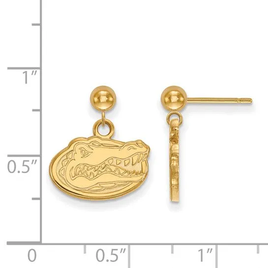 International Diamond Center Earrings Sterling Silver Goldplated LogoArt University of Florida Dangle Ball Post Earrings International Diamond Center Earrings Sterling Silver Goldplated LogoArt University of Florida Dangle Ball Post Earrings