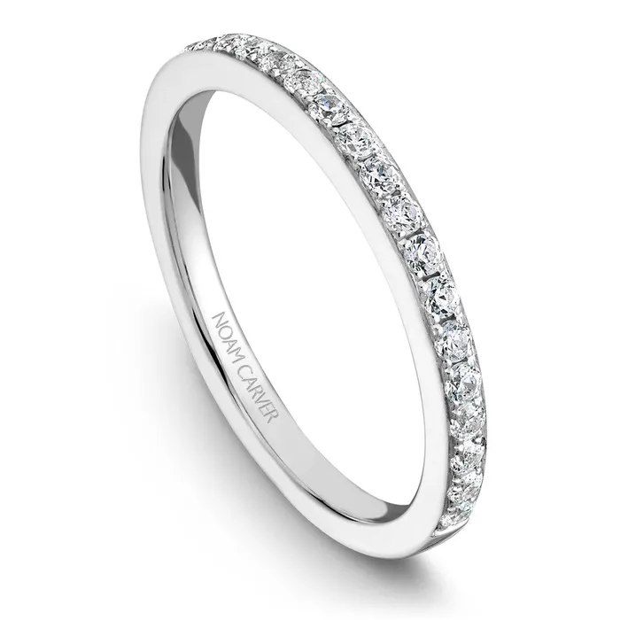 International Diamond Center Rings Noam Carver White Gold Diamond Engagement Ring Setting with Flower Crown 031 CTW