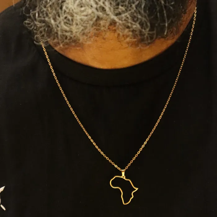 Necklaces Africa Chain Mandem 18ct Gold Plated Stainless Steel pendant is bigger than bisi Omolola Jewellery