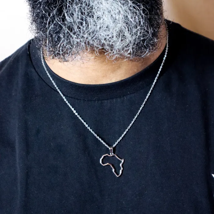 Necklaces Africa Chain Mandem 18ct Gold Plated Stainless Steel pendant is bigger than bisi Omolola Jewellery