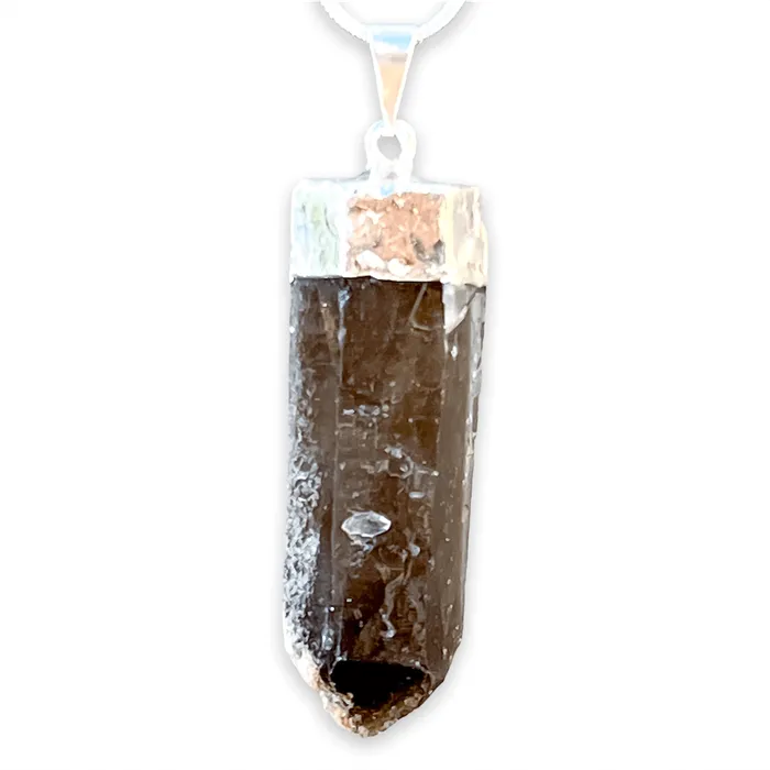 Necklaces Magic Crystals Rough Smoky Quartz Single Point Pendant Necklace