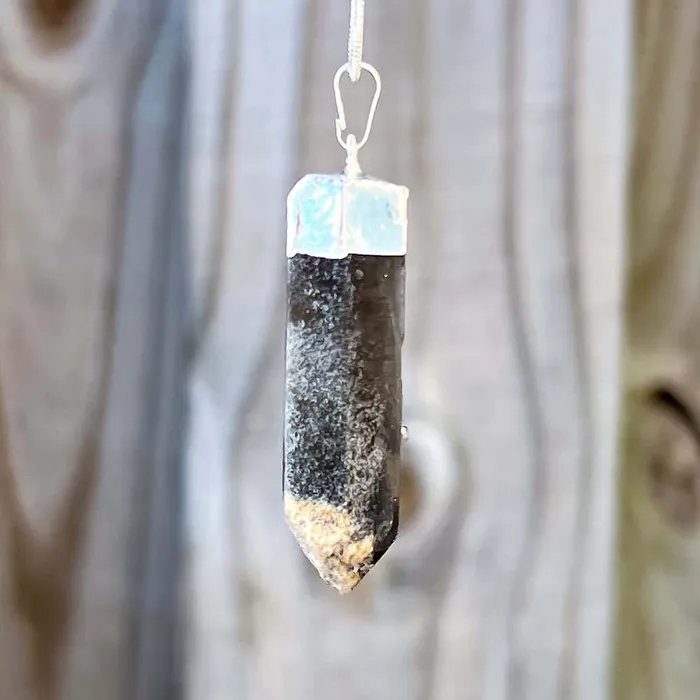 Necklaces Magic Crystals Rough Smoky Quartz Single Point Pendant Necklace