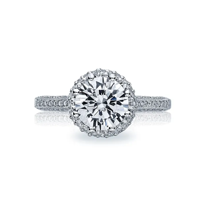 Tacori 18k White Gold Simply Tacori Round Diamond Engagement Ring Setting 05 CTW International Diamond Center Rings Tacori 18k White Gold Simply Tacori Round Diamond Engagement Ring Setting 05 CTW International Diamond Center Rings