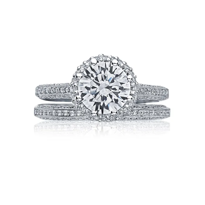 Tacori 18k White Gold Simply Tacori Round Diamond Engagement Ring Setting 05 CTW International Diamond Center Rings Tacori 18k White Gold Simply Tacori Round Diamond Engagement Ring Setting 05 CTW International Diamond Center Rings