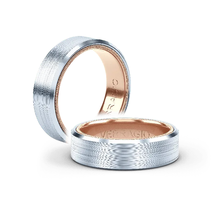 Verragio Mens Band VW701418k Rose Gold International Diamond Center Rings