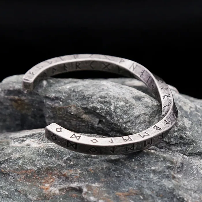 Viking Arm Ring Twist Cuff Rune Engraved Valhalla Vikings Rings