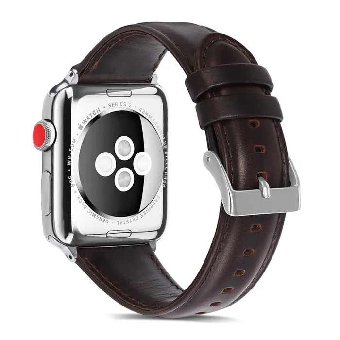Watches Genuine Luxury Leather Band Compatible For Use With The Apple Watch Speidel
