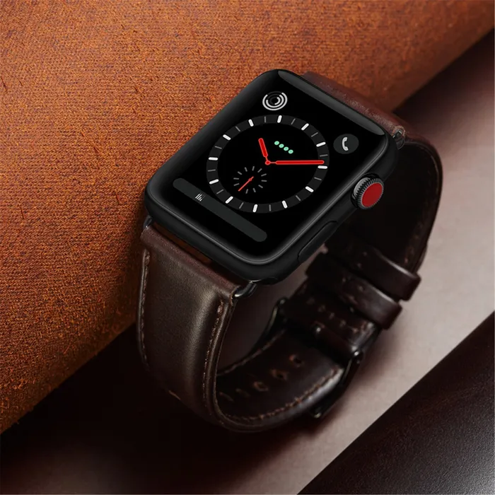Watches Genuine Luxury Leather Band Compatible For Use With The Apple Watch Speidel