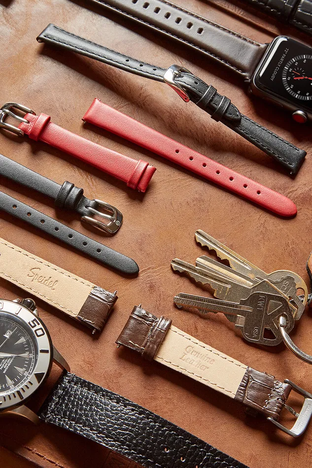 Watches Genuine Luxury Leather Band Compatible For Use With The Apple Watch Speidel