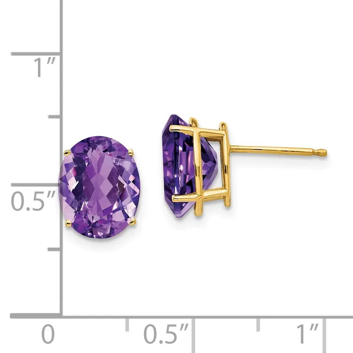14k 10x8mm Oval Amethyst Earrings Jewelry Earrings 14k 10x8mm Oval Amethyst Earrings Jewelry Earrings