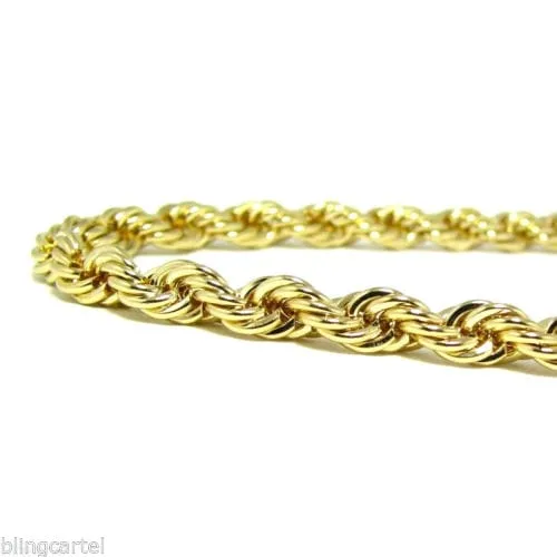 14K Gold Plated Rope Chain Necklace 5mm x 24 Inch Bling Cartel Admin Necklaces 14K Gold Plated Rope Chain Necklace 5mm x 24 Inch Bling Cartel Admin Necklaces