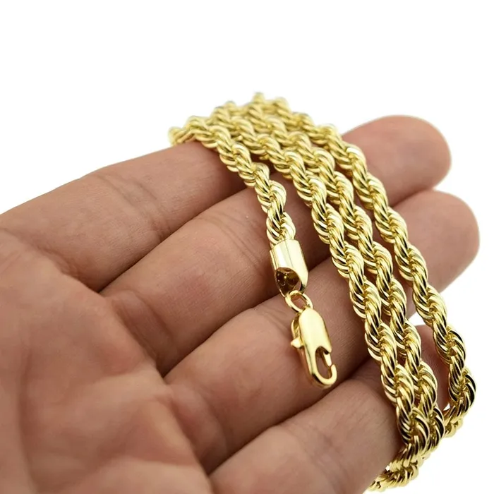 14K Gold Plated Rope Chain Necklace 5mm x 24 Inch Bling Cartel Admin Necklaces 14K Gold Plated Rope Chain Necklace 5mm x 24 Inch Bling Cartel Admin Necklaces