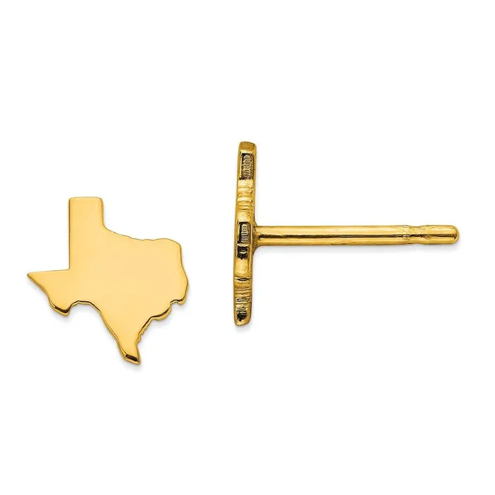 14KY TX Small State Earring Jewelry Earrings