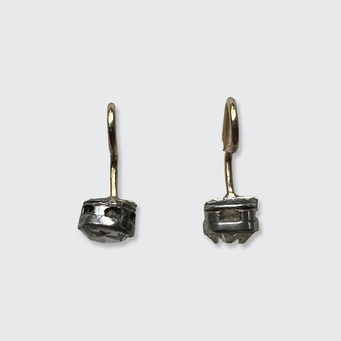 21stfinds Victorian RoseCut Diamond Solitaire Earrings Earrings