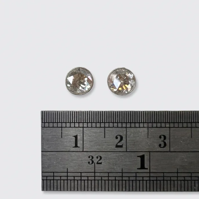 21stfinds Victorian RoseCut Diamond Solitaire Earrings Earrings